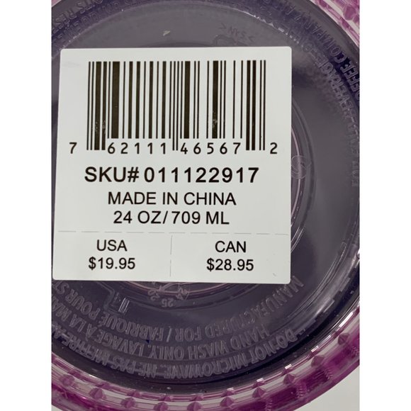 Starbucks Tumbler Iridescent Grid Pink Venti 24oz Summer 2021 6559 NWT Barbie - Picture 8 of 8